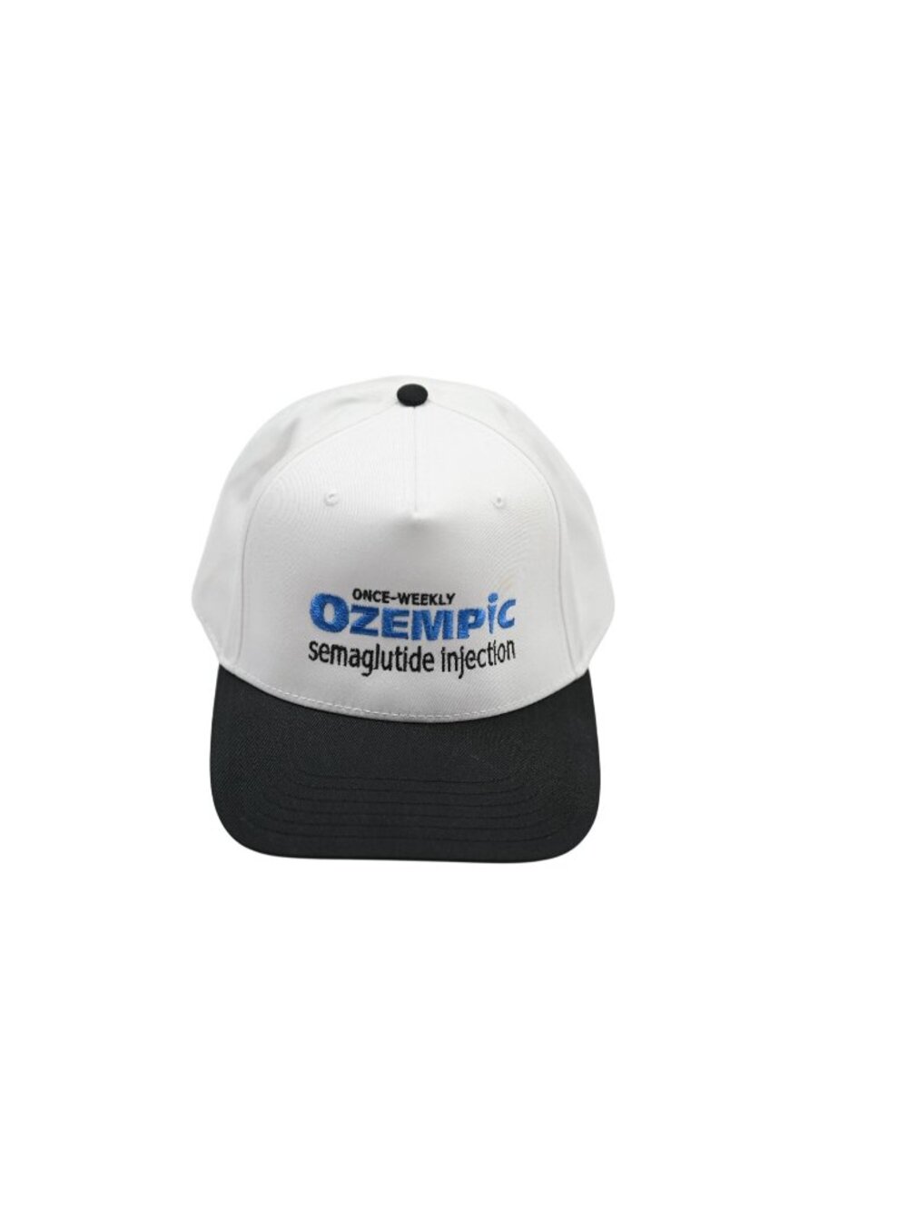 Otto Embroidered Hat in White Black